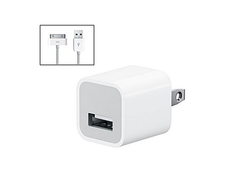 Charger with USB to Dock Connector cable