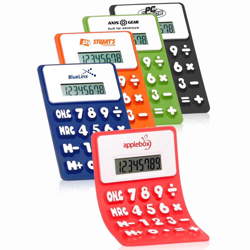 Promotional flexible calculator